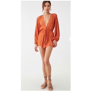 Tie front romper